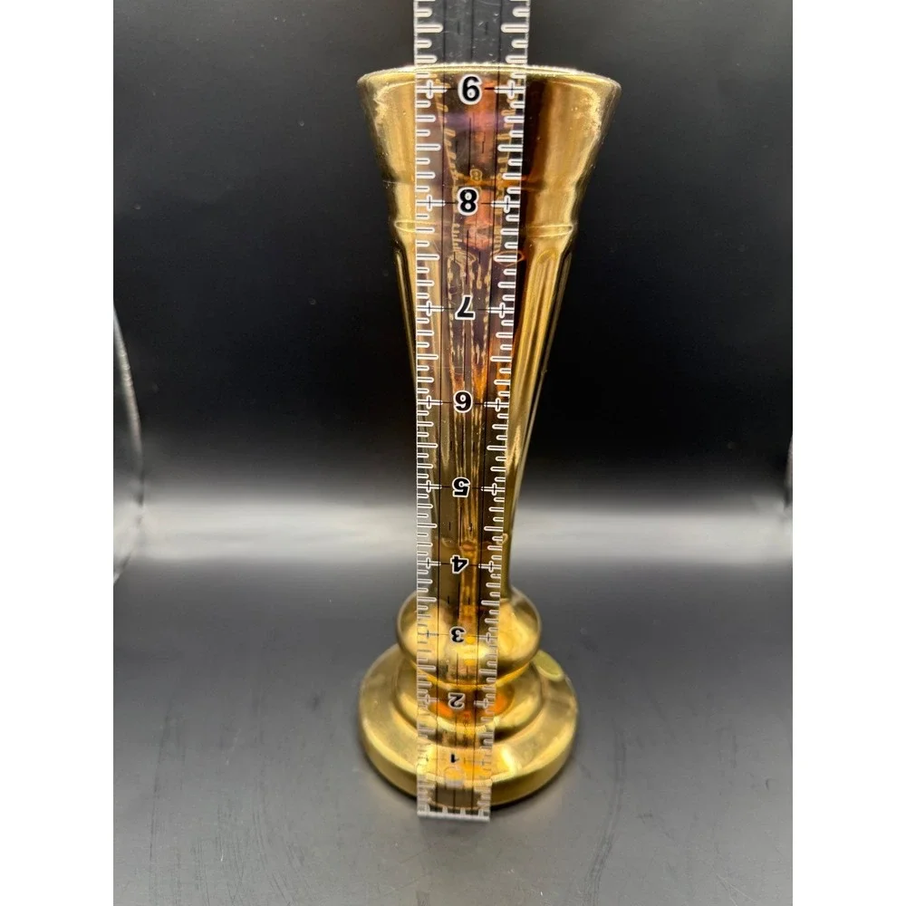 Haeger Pottery USA Gold Vase, 22‎ Karat Gold Accent, Home Decor Bud Vase Vintage